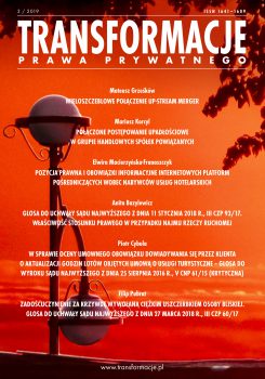 Transformacje Prawa Prywatnego 2019, nr 3